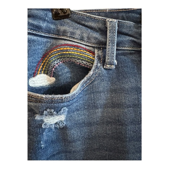 Judy Blue Dark Wash Distressed Skinny Jeans - Picture 4 of 7